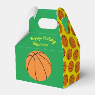 Basketball Sports Birthday Party Favor Boxes