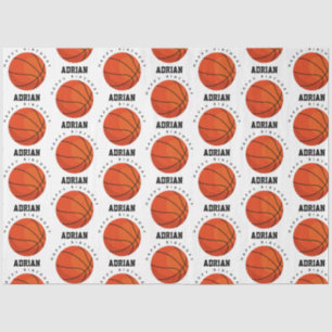 Basketball Sports Birthday Party Personalized Name Tissue Paper