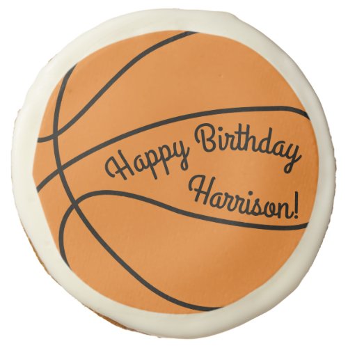 Basketball Sports Birthday Party Sugar Cookie