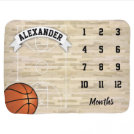Basketball Sports Boy Milestone Baby Blanket Basketball Sports Boy Milestone Baby Blanket