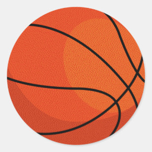 Basketball Sports Classic Round Sticker
