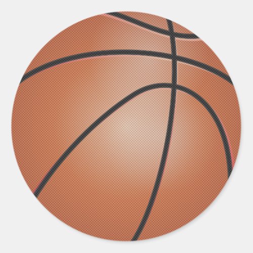 Basketball Sports Classic Round Sticker