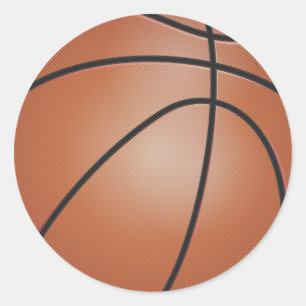 Basketball Sports Classic Round Sticker