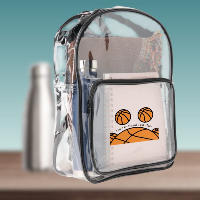 Basketball Sports Clear Backpack (Creator Uploaded)