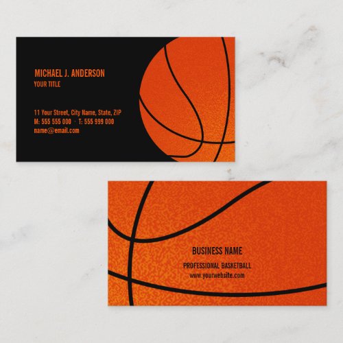 Basketball business card