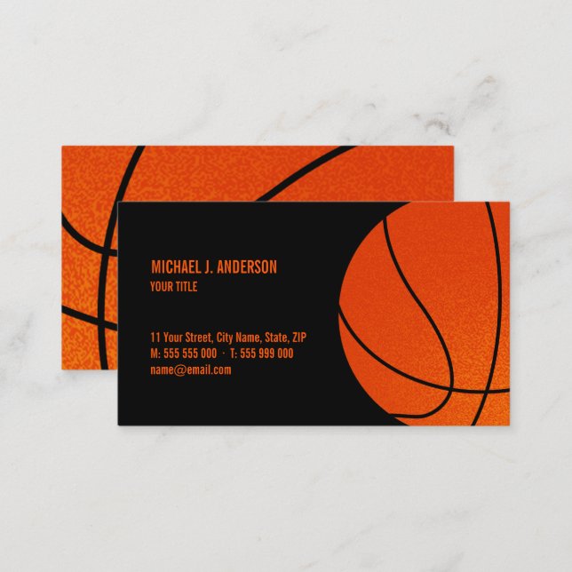 Basketball Sports Coach business card (Front/Back)
