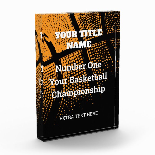 Basketball sports competition custom trophy acrylic award (Left)