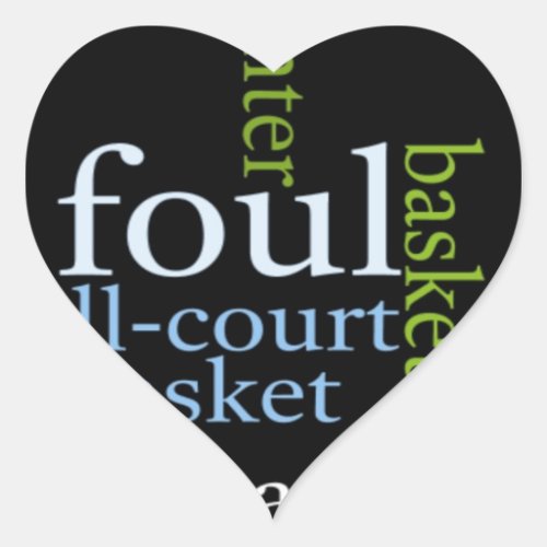 Basketball Sports Fanaticjpg Heart Sticker