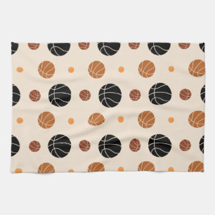 Basketball, Sports Gift Pattern Kitchen Towel