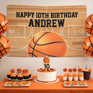 Basketball Sports Happy Birthday Banner