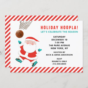 Basketball Sports Holiday Party Invitation