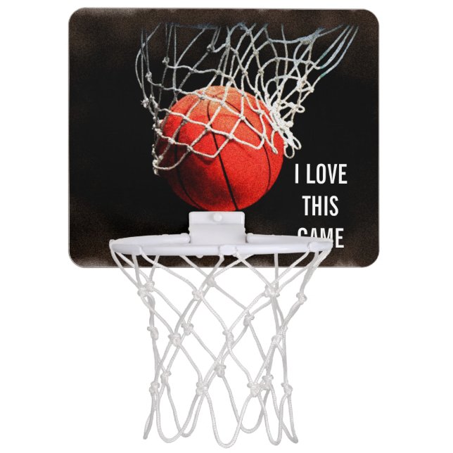 Basketball - Sports Illustration Art Mini Basketball Hoop (Front)