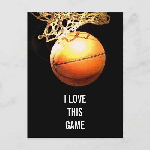 Basketball _ Sports Illustration Art Postcard