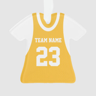 Basketball Sports Jersey Gold Ornament