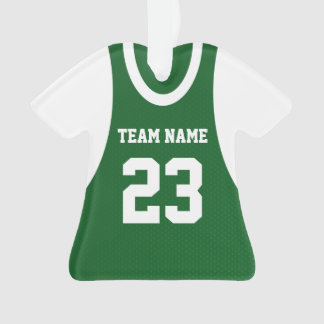 Basketball Sports Jersey Green Ornament