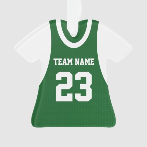 Basketball Sports Jersey Green Ornament