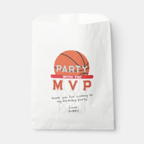Basketball Sports Jumpman Theme Any Age Birthday Favor Bag