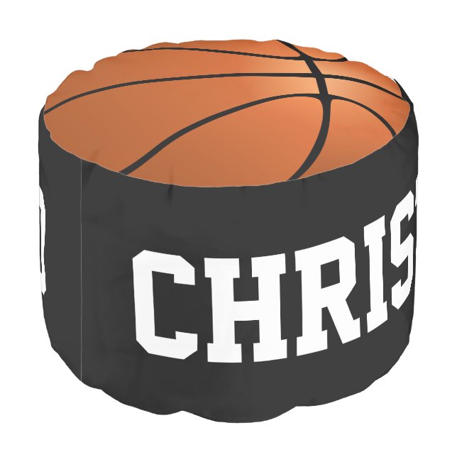 Basketball Sports Kids Personalized Ottoman Decor (Angled Back)