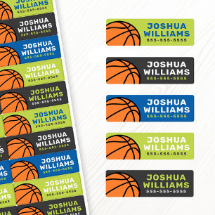 Basketball sports name phone number property labels