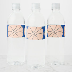 Basketball Sports Napkins Watercolor Any Color Water Bottle Label