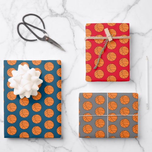 Basketball Sports Party Wrapping Paper Sheets