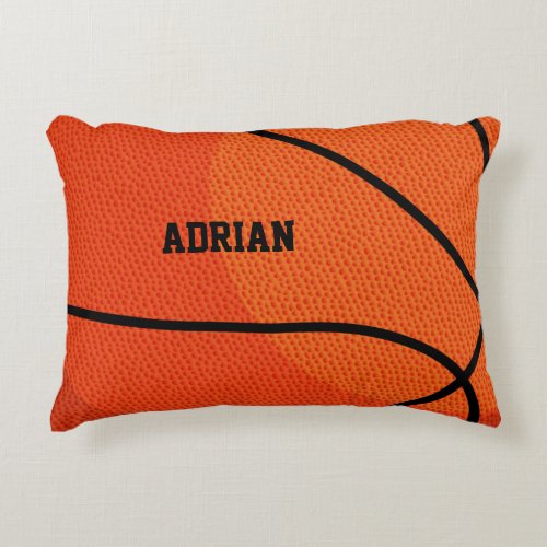 Basketball Sports Personalized Accent Pillow