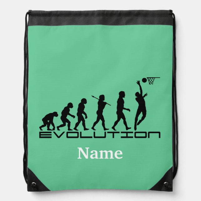 Basketball Sports Personalized Drawstring Bag (Front)