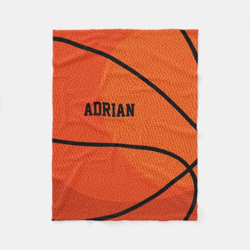 Basketball Sports Personalized  Fleece Blanket