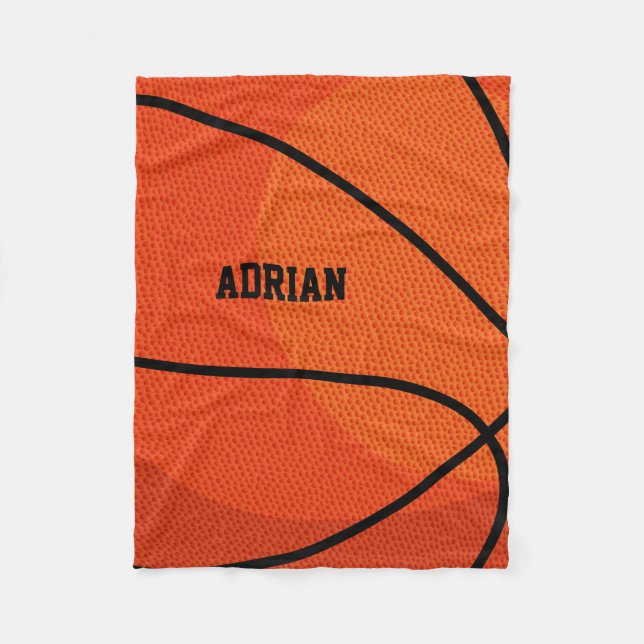Basketball Sports Personalized  Fleece Blanket (Front)