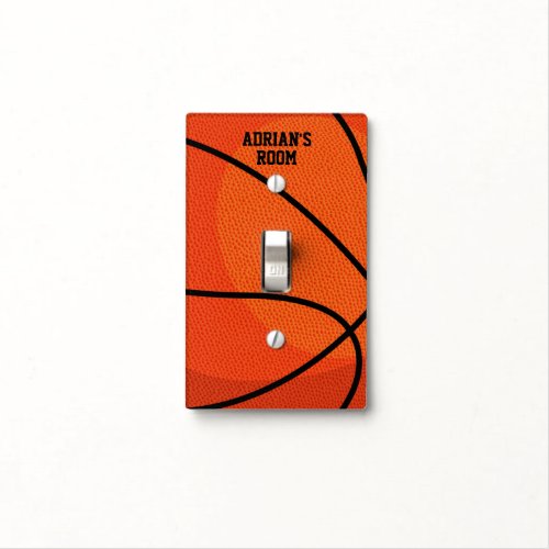 Basketball Sports Personalized Kids Bedroom Light Switch Cover