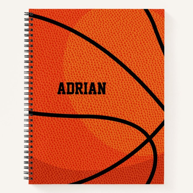 Basketball Sports Personalized  Notebook (Front)