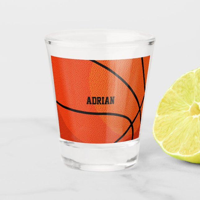 Basketball Sports Personalized  Shot Glass (Front)