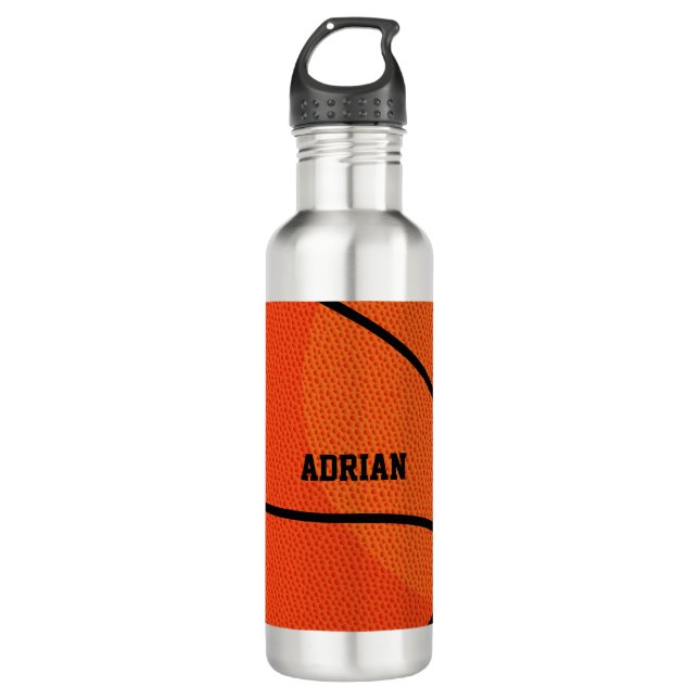 Basketball Sports Personalized   Stainless Steel Water Bottle (Front)