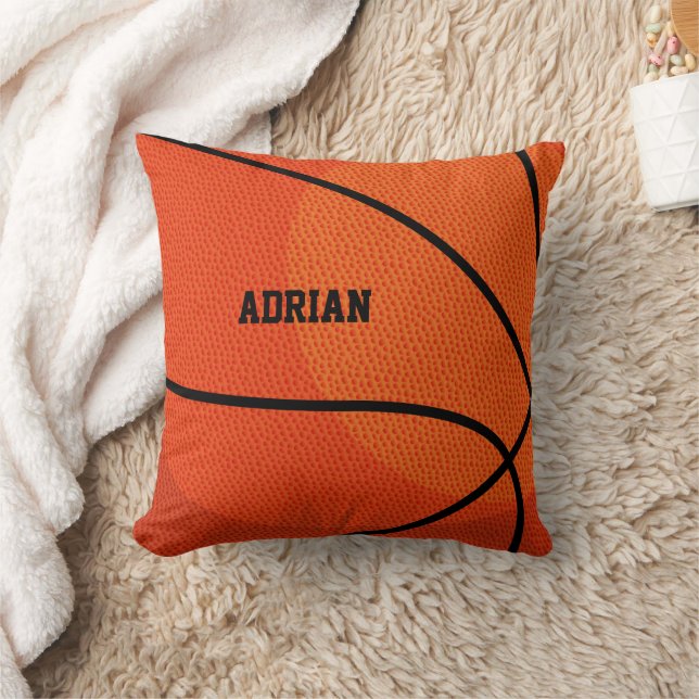 Basketball Sports Personalized  Throw Pillow (Blanket)