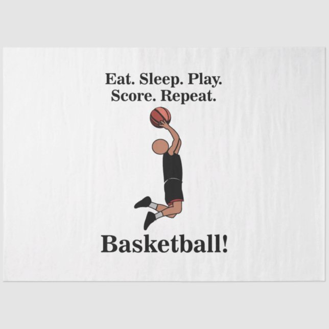 Basketball Sports Player Coach Birthday Tissue Paper (Front)