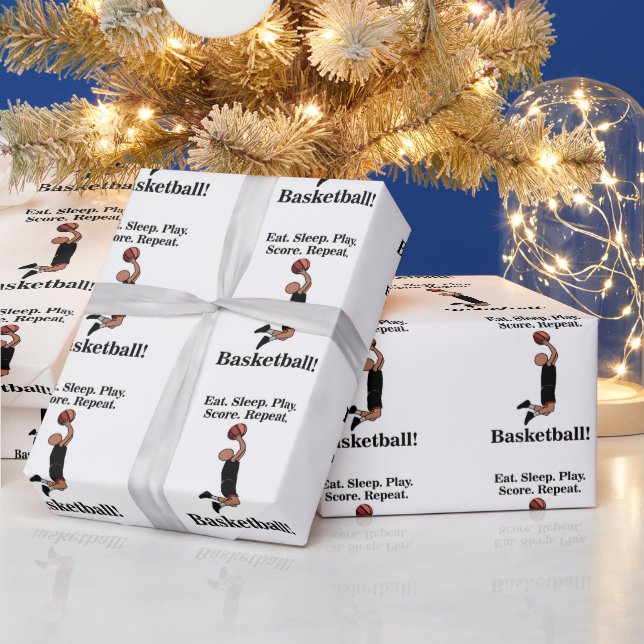 Basketball Sports Player Coach Birthday Wrapping Paper (Holidays)