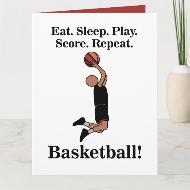 Basketball Sports Player Coach Fan Birthday Card (Front)
