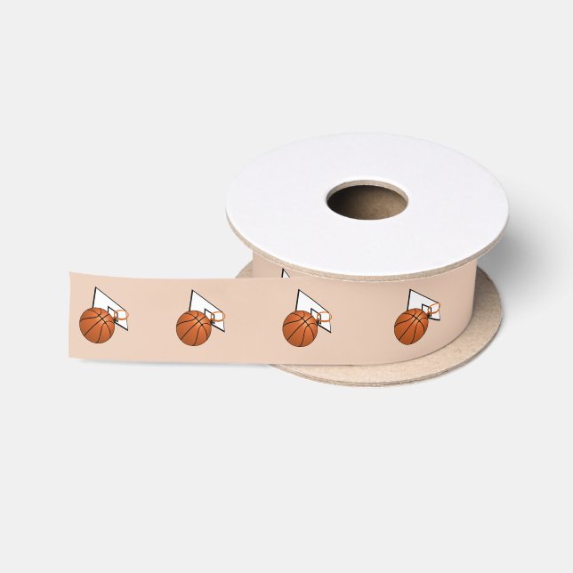 Basketball Sports Satin Ribbon (Spool)