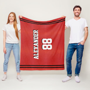 Basketball Sports Team Personalized Fleece Blanket