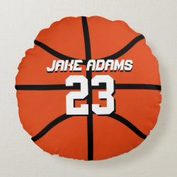 Basketball Sports Team Personalized Round Pillow