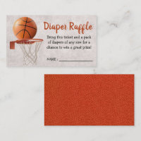 Basketball Sports Theme Baby Shower Diaper Raffle