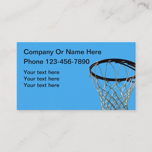 Basketball Sports Theme Business Card (Front)