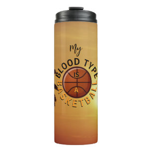 Basketball sports theme thermal tumbler 