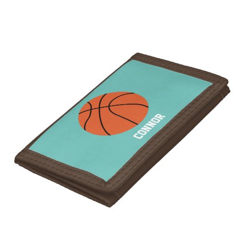Basketball Sports_Themed Kids Trifold Wallet
