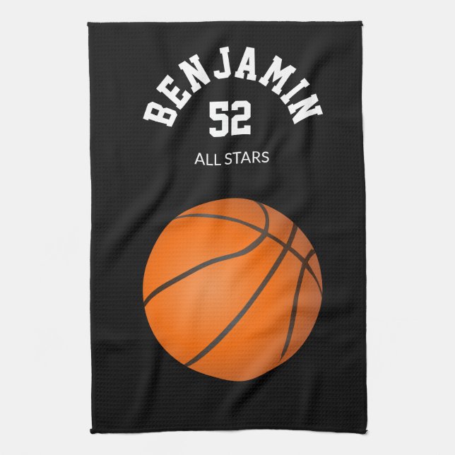 Basketball sports towel, coach bath towel (Vertical)
