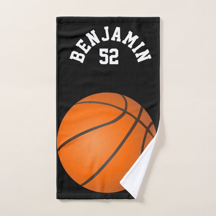 Basketball sports towel, coach bath towel Zazzle