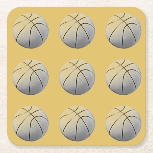 Basketball Square Paper Coaster