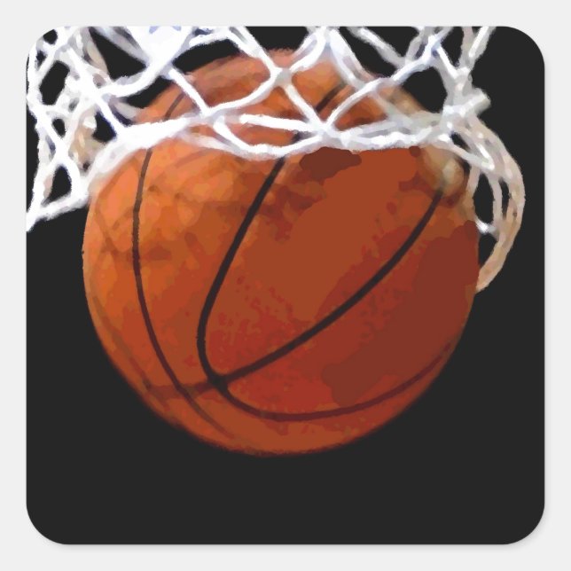 Basketball Square Sticker (Front)