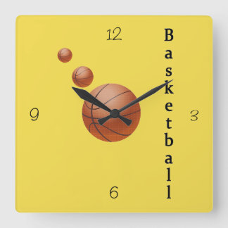 Basketball Square Wall Clock