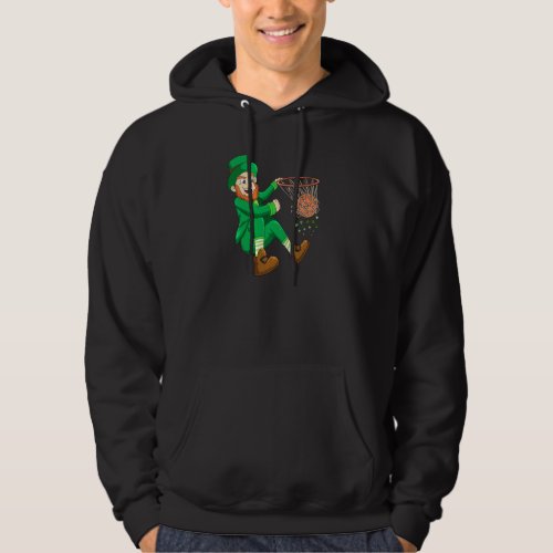 Basketball St Patricks Day Leprechaun Boys Kids Me Hoodie